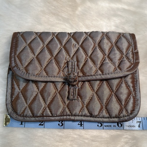 Brighton “Your True Color" Quilted Cosmetic Bag Travel Jewelry Pouches khaki - Picture 2 of 6